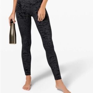 Lululemon Athletica Black Velvet Leggings